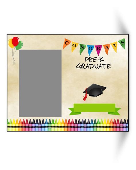 Kindergarten Graduation Photo Frame Template Ideas