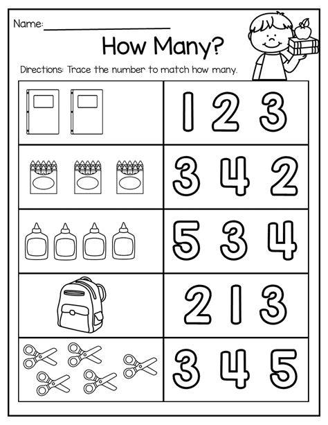 Kindergarten math printable worksheets for fun learning