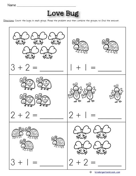 Kindergarten Math Worksheets Example 1