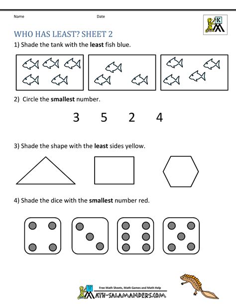 Kindergarten Math Worksheets Gallery 5