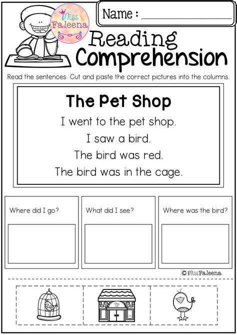 Kindergarten Reading Worksheets for Activities