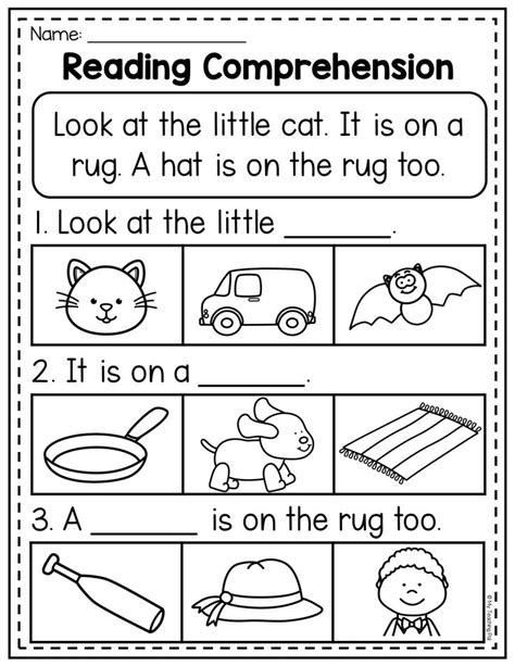 Kindergarten Reading Worksheets PDF