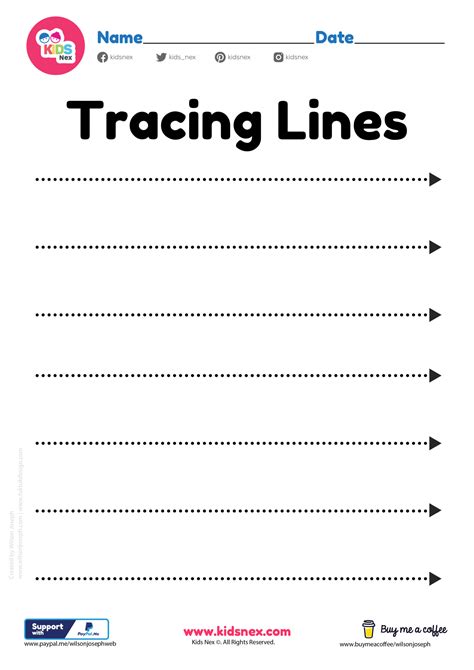 Kindergarten Tracing Worksheet