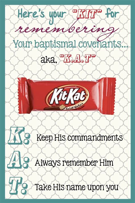 Kit Kat Baptism Banner Printable