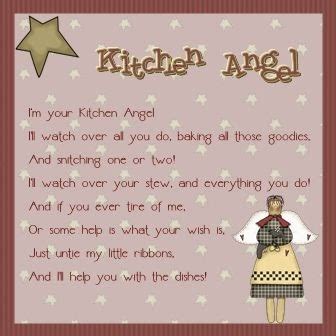 A beautifully designed Kitchen Angel Poem printable