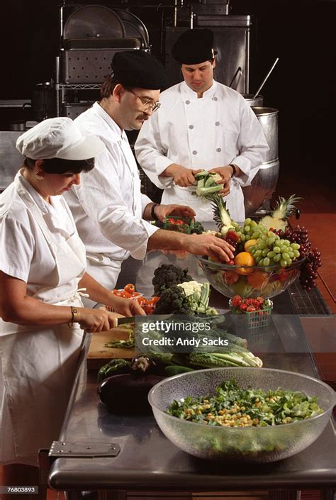 Kitchen staff at work