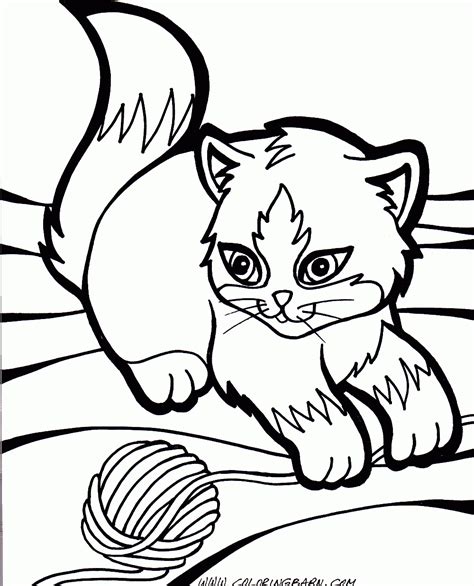 Free Kitten Coloring Pages