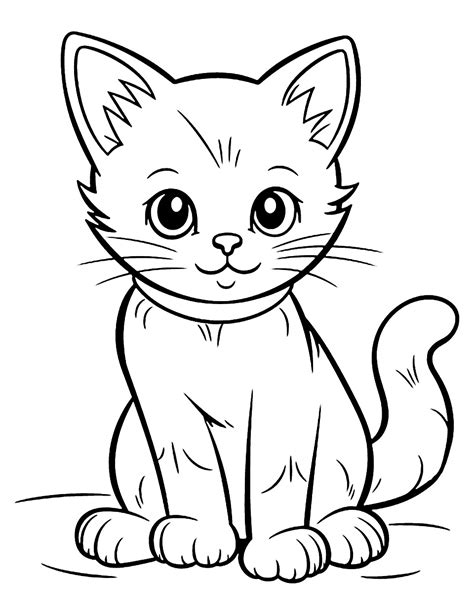 Kitty coloring pages for preschoolers