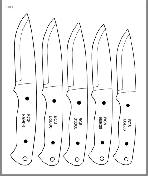 Knife making templates