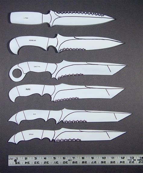 Knife patterns template