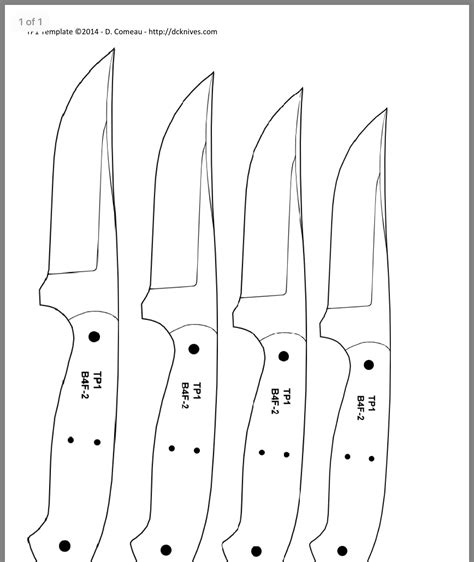 Knife templates for sale