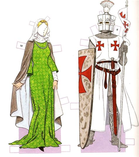 Knight Costumes for Paper Dolls