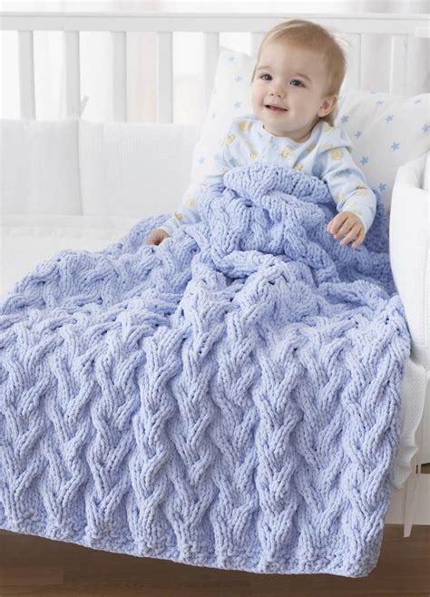 Knitting a baby blanket