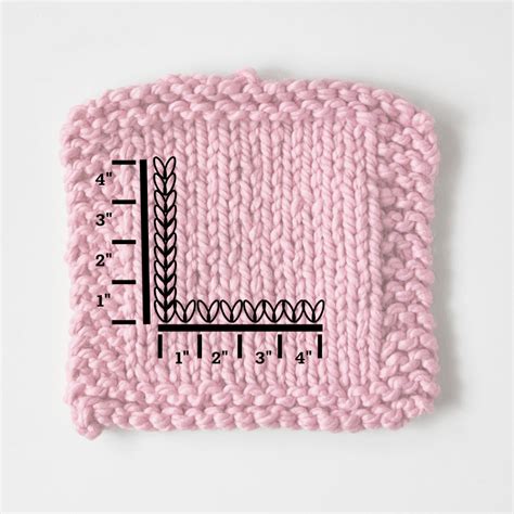 Knitting gauge chart 2