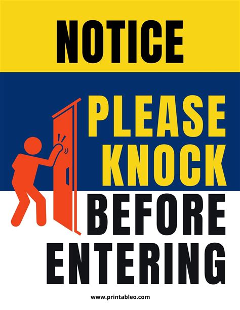 Designs for knock signs