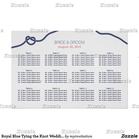 Knot Seating Chart Template Example