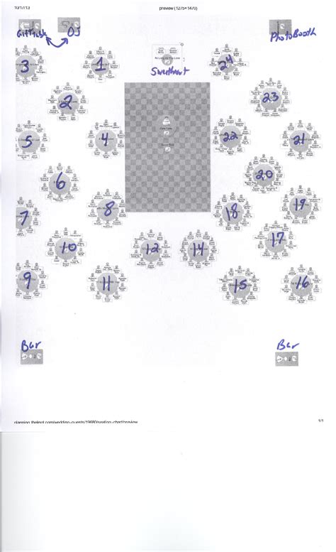 Knot Seating Chart Template Example 2