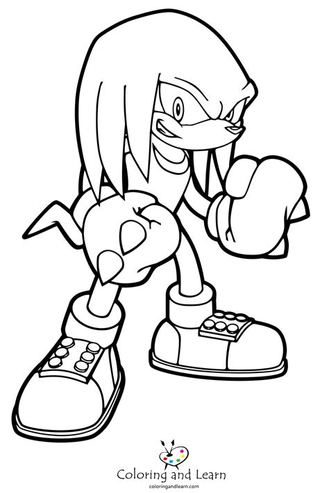 Knuckles coloring pages to print and enjoy