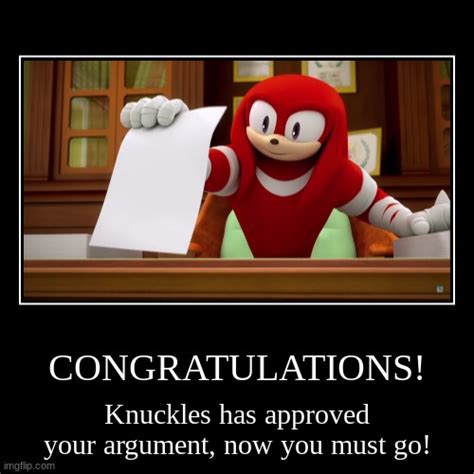 Benefits of Knuckles Meme Template Generator