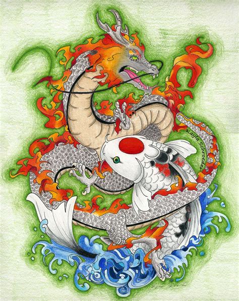 Description of Koi Dragon Tattoo Art