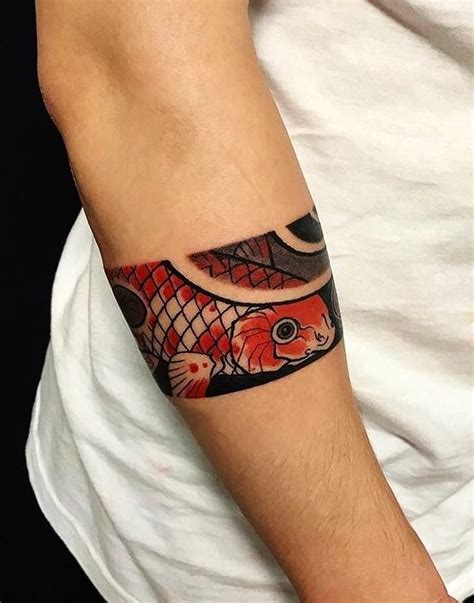 Koi fish armband tattoo designs for men