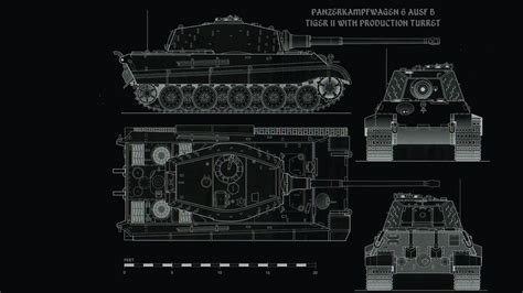 A detailed image of the Konings Tiger's blueprints