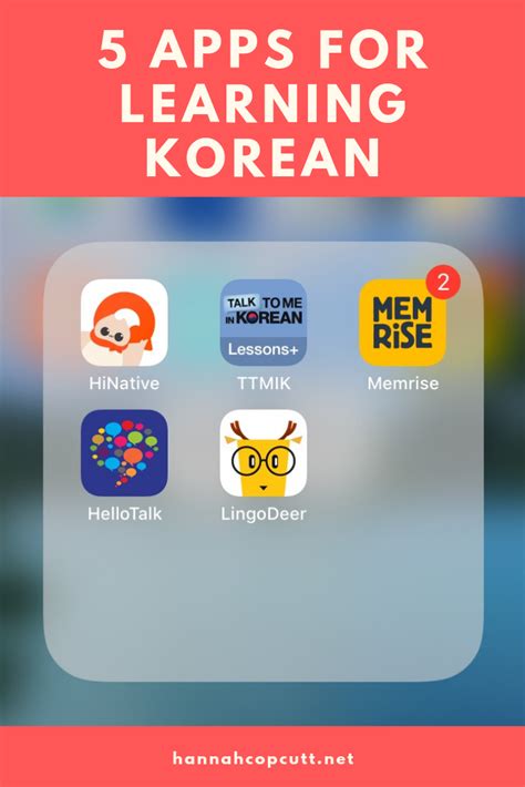 Korean language learning apps