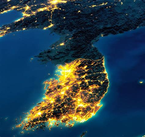 A map of the Korean Peninsula, highlighting the tensions between North and South Korea