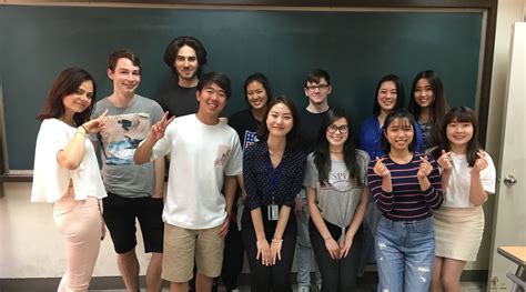 Korean students studying in an American university