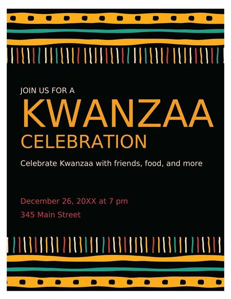 Kwanzaa Flyer Template