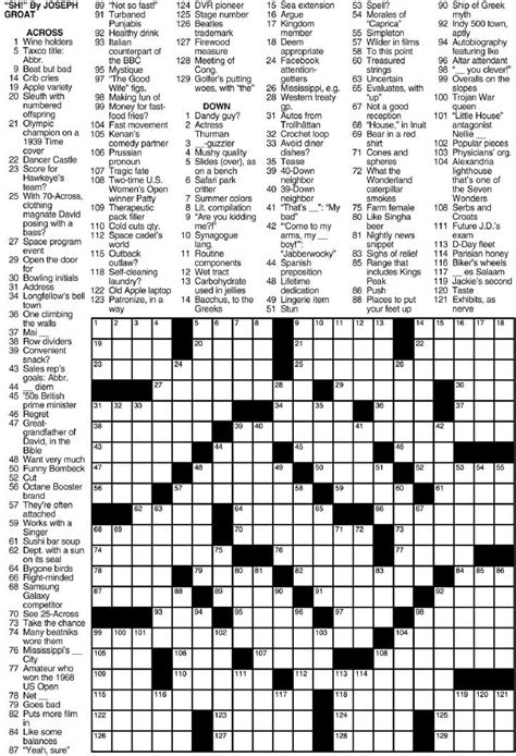 LA Times Crossword Puzzle Benefits