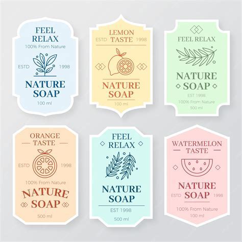 Label design soap products