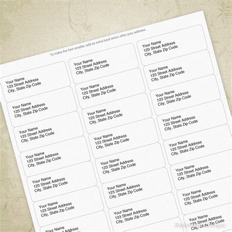 Label maker templates envelope labels