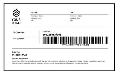 Label maker templates shipping labels