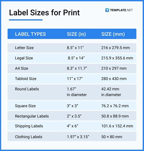 Example of a 1 x 2 5/8 label size template