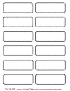 Label templates for small spaces organization