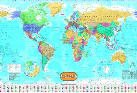 Labeled World Map Education