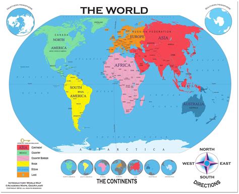 Labeled World Map Examples