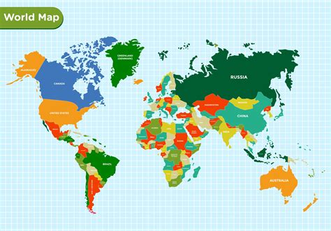 Labeled World Map Printable