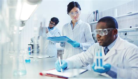 Aeronautical engineers working in a laboratory-based environment