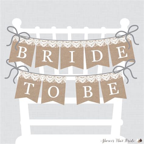 Lace Bridal Shower Banner