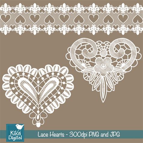 Lace heart border design example