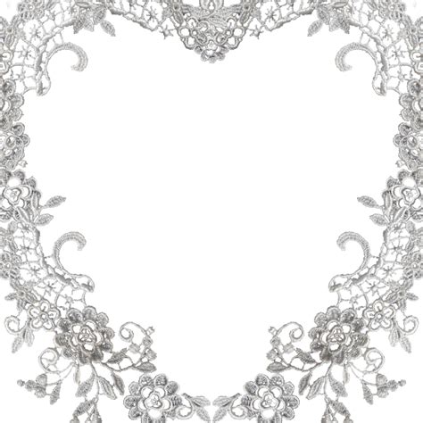 Lace Heart Border Printable