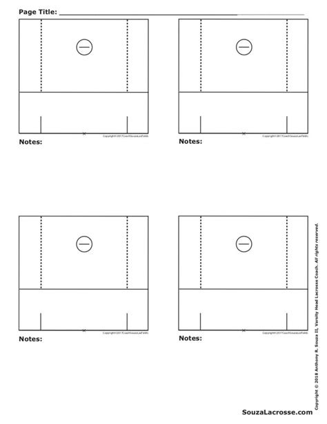 Lacrosse Field Diagram Template Printable