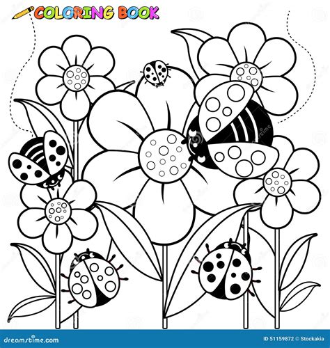 Ladybug Garden Coloring Page