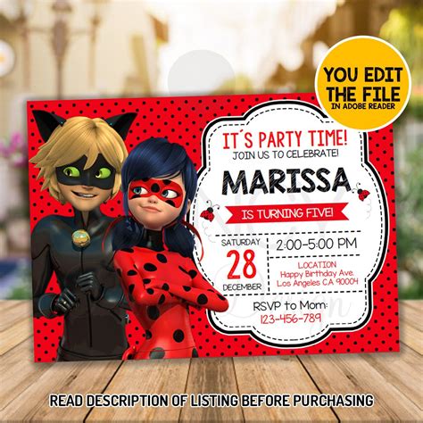 Ladybug Invitation Templates Gallery 4