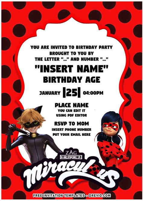 Ladybug Invitation Templates Gallery 6