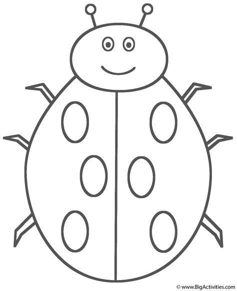 Ladybug with Polka Dots Coloring Page