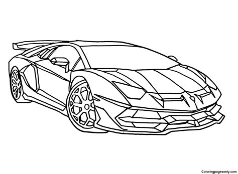 Lamborghini Aventador Coloring Page