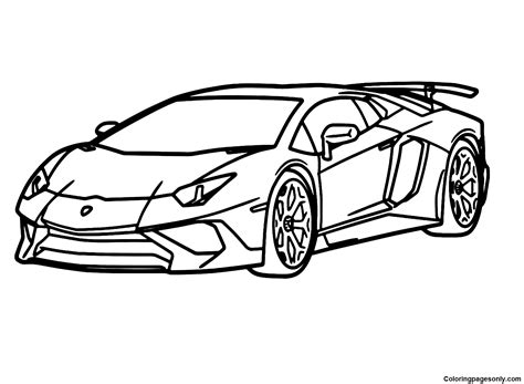 Lamborghini Aventador Coloring Pages 2